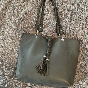 Fun Reversible Purse with Extra Inner Bag, Braided Accents